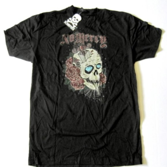 Skull Tattoo No Mercy Tee - Picture 1 of 2
